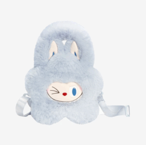 Bolsa Clássica Plush Flower Azul